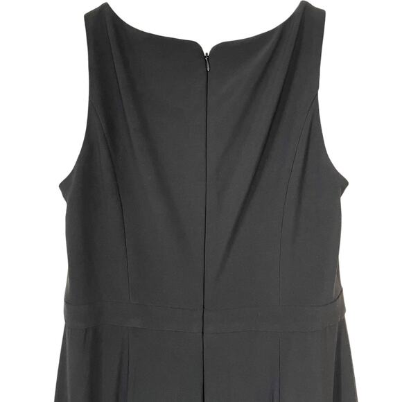 ADRIANNA PAPELL NWOT Beaded Mesh Neckline Maxi Dress in Black Size 6 - Picture 4 of 9